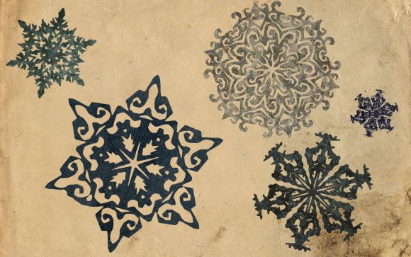Illustrative Vintage snowflakes